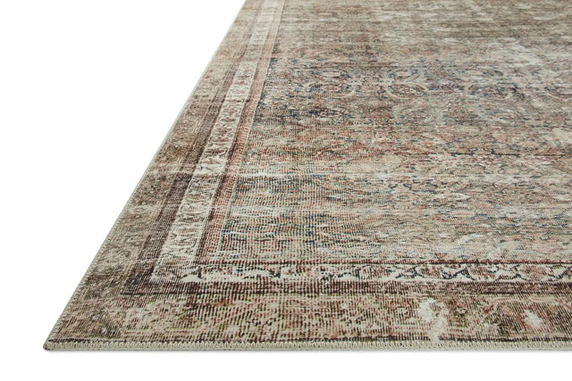 Chris Loves Julia x Loloi Jules 9-Jul Ink / Terracotta Rug - rug corner