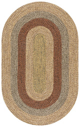 Safavieh Braided 5'-0" x 8'-0" Rug in Brown / Gold