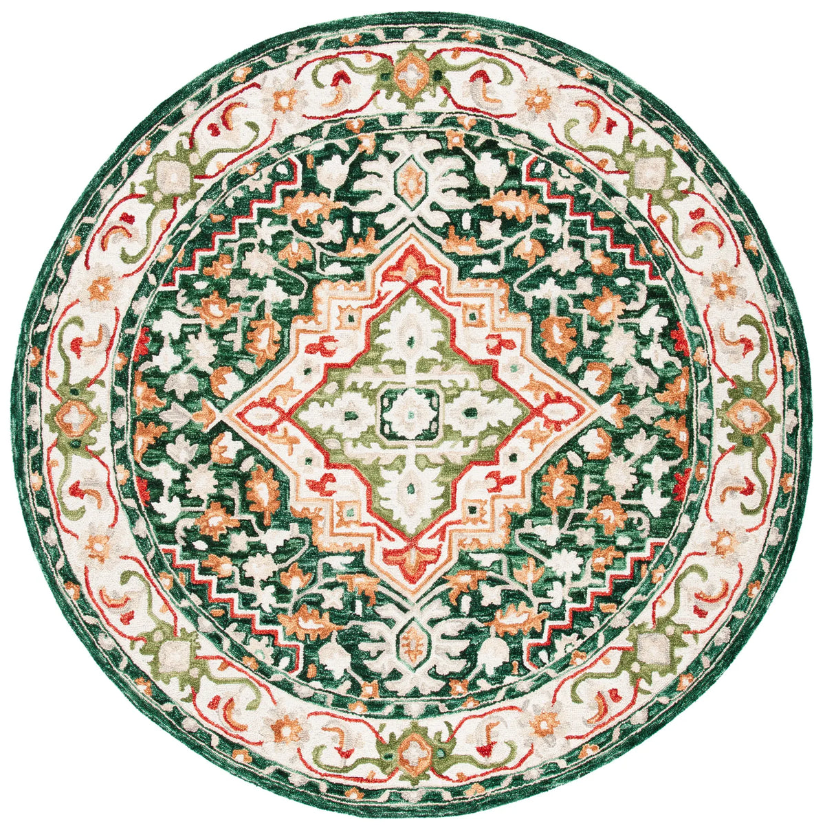 Safavieh Aspen 7'-0" x 7'-0" Rug in Green / Red
