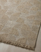 Loloi Dawn Daw-08 Natural Rug - angled corner on wood