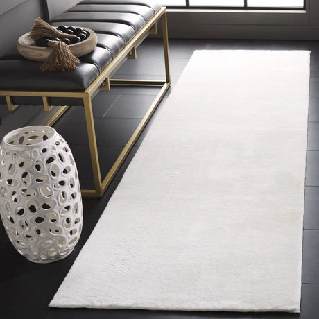 Safavieh Faux Rabbit Fur 2'-3" x 10'-0" Rug in Ivory
