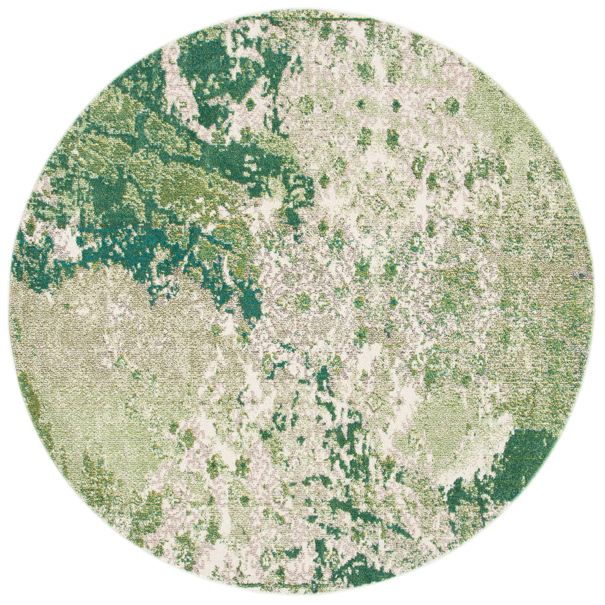 Safavieh Madison 5'-0" x 5'-0" Rug in Green / Ivory