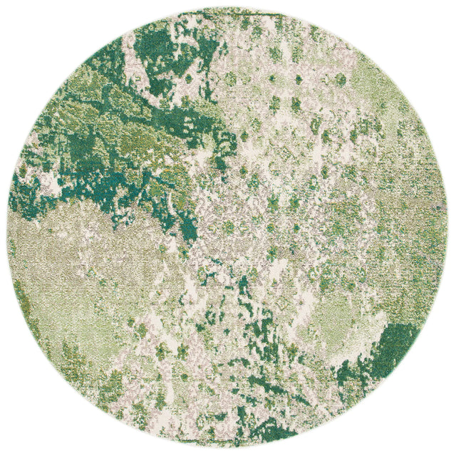 Safavieh Madison 5'-0" x 5'-0" Rug in Green / Ivory