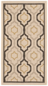 Safavieh Courtyard 2'-0" x 3'-7" Rug in Beige / Black
