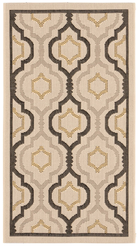 Safavieh Courtyard 2'-0" x 3'-7" Rug in Beige / Black