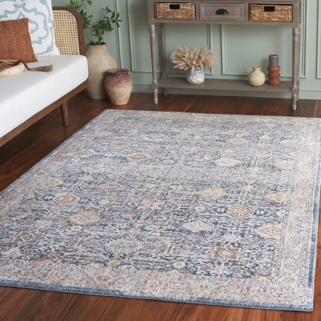 Safavieh Scarlett 400 4'-0" x 6'-0" Rug in Blue / Ivory Rust