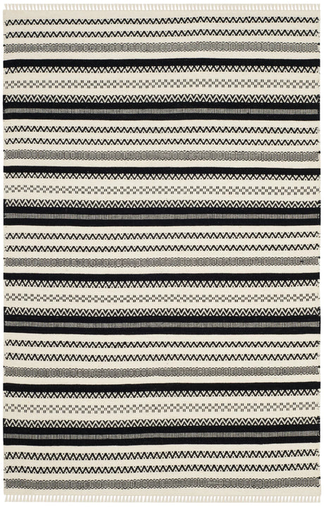 Safavieh Kilim 4'-0" x 6'-0" Rug in Ivory / Black