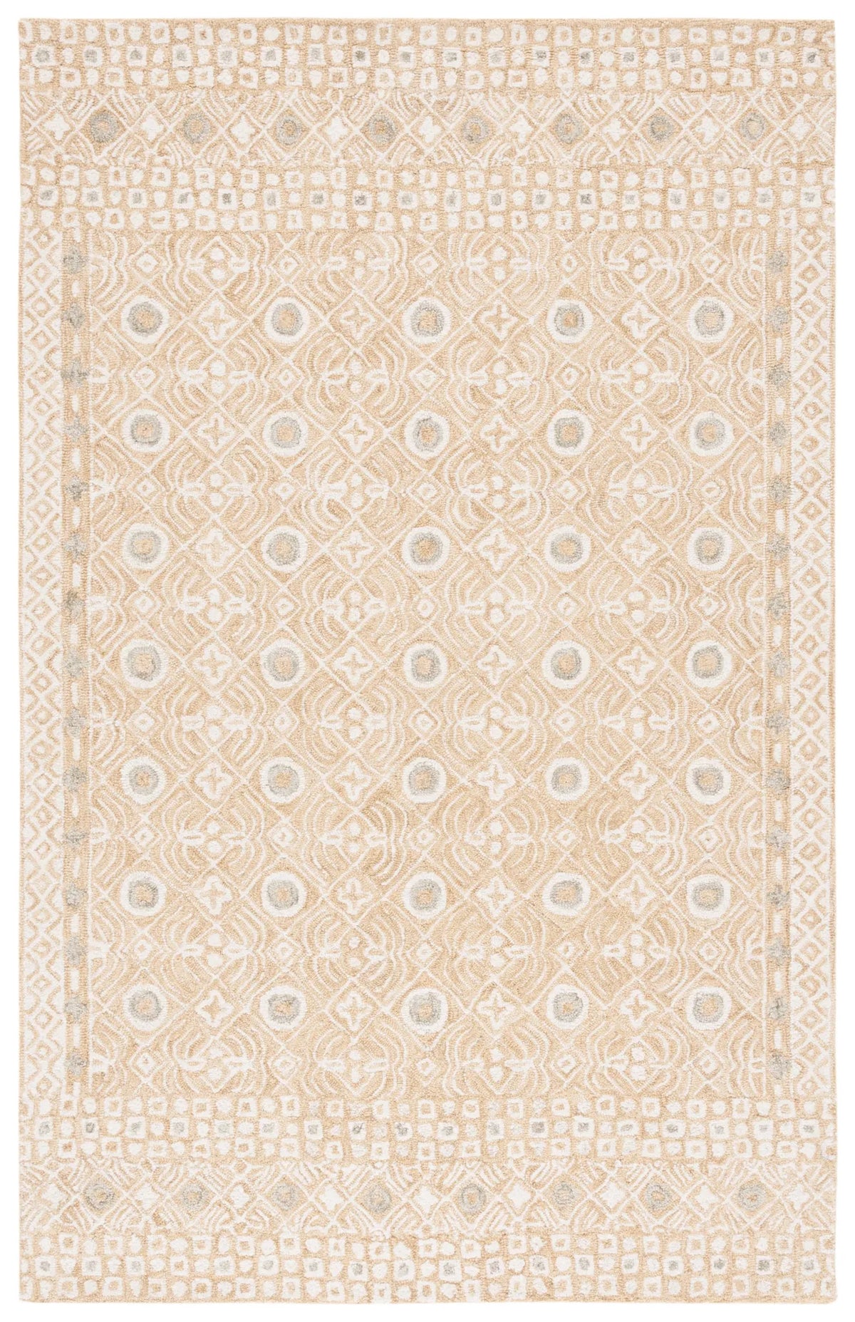 Safavieh Micro-Loop 4'-0" x 6'-0" Rug in Gold / Ivory