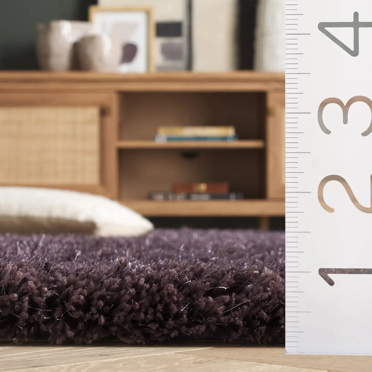 Safavieh Sg-Sbs-South Beach Shag 4'-0" x 6'-0" Rug in Lavander