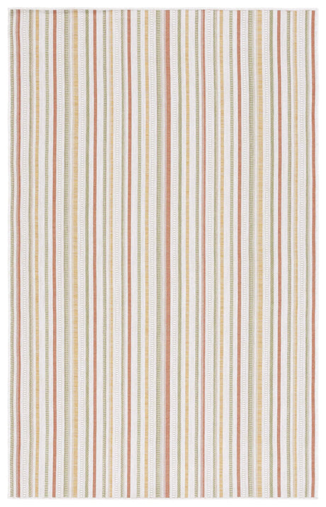 Safavieh Courtyard 4'-0" x 5'-7" Rug in Beige / Rust Yellow