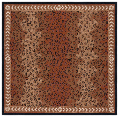 Safavieh Chelsea 7'-0" x 7'-0" Rug in Black / Brown