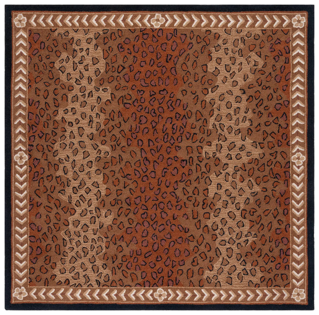 Safavieh Chelsea 7'-0" x 7'-0" Rug in Black / Brown