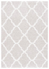 Safavieh Tahoe Shag 4'-0" x 6'-0" Rug in Silver / White
