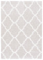 Safavieh Tahoe Shag 4'-0" x 6'-0" Rug in Silver / White