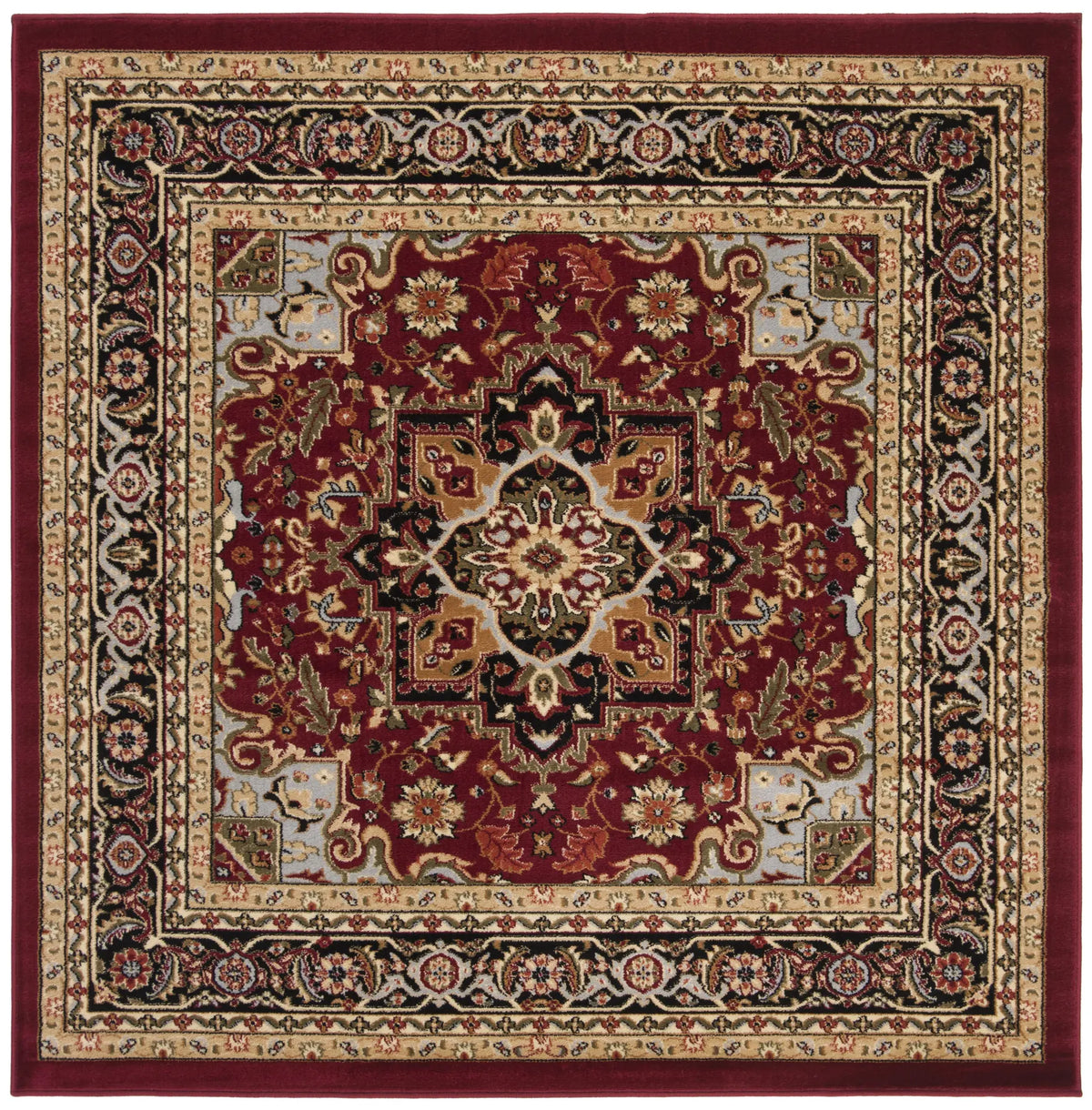 Safavieh Lyndhurst 5'-3" x 5'-3" Rug in Red / Black