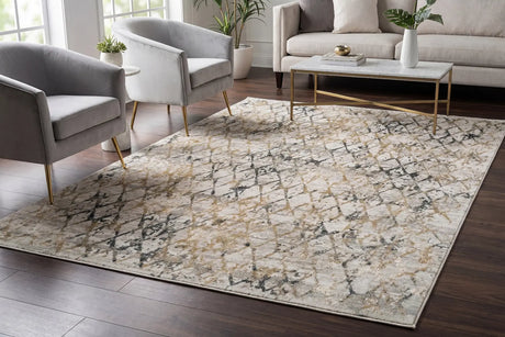 Dynamic Rugs Quartz 27039 Light Beige / Blue Rugs - Room