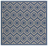 Safavieh Courtyard 6'-7" x 6'-7" Rug in Blue / Beige