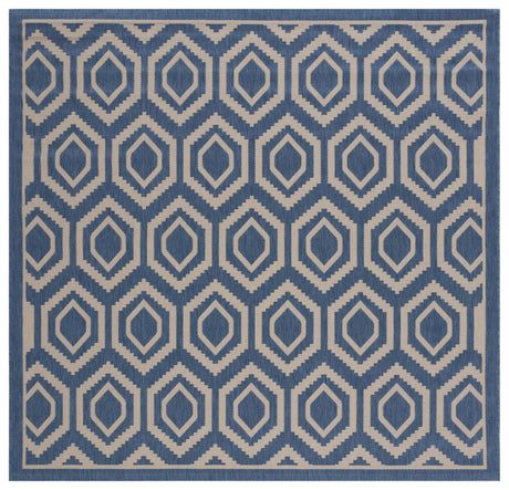 Safavieh Courtyard 6'-7" x 6'-7" Rug in Blue / Beige