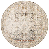 Loloi Theia The-05 Taupe/Brick Rug - round flat