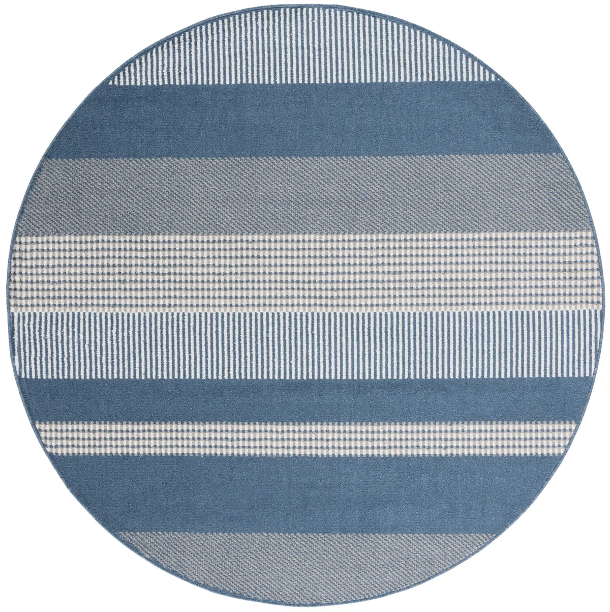 Safavieh Pyramid 6'-7" x 6'-7" Rug in Navy / Ivory