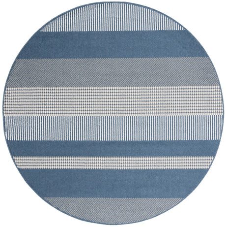Safavieh Pyramid 6'-7" x 6'-7" Rug in Navy / Ivory