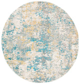 Safavieh Madison 6'-7" x 6'-7" Rug in Teal / Gold