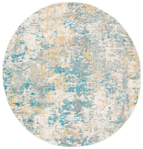 Safavieh Madison 6'-7" x 6'-7" Rug in Teal / Gold