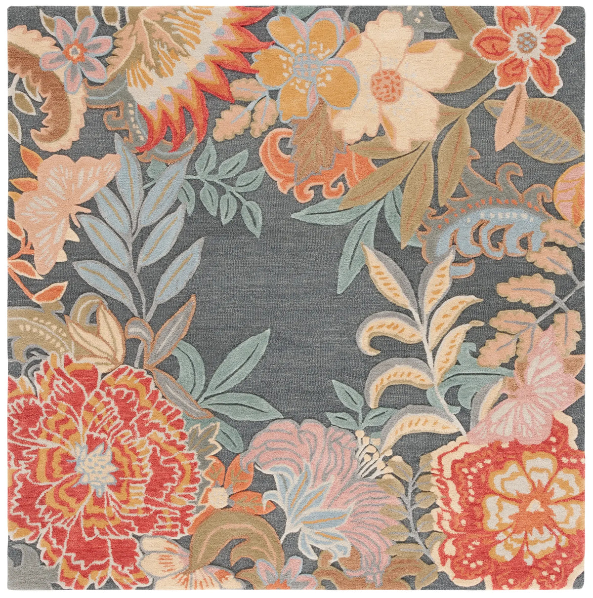 Safavieh Bellagio 6'-0" x 6'-0" Rug in Grey / Rust