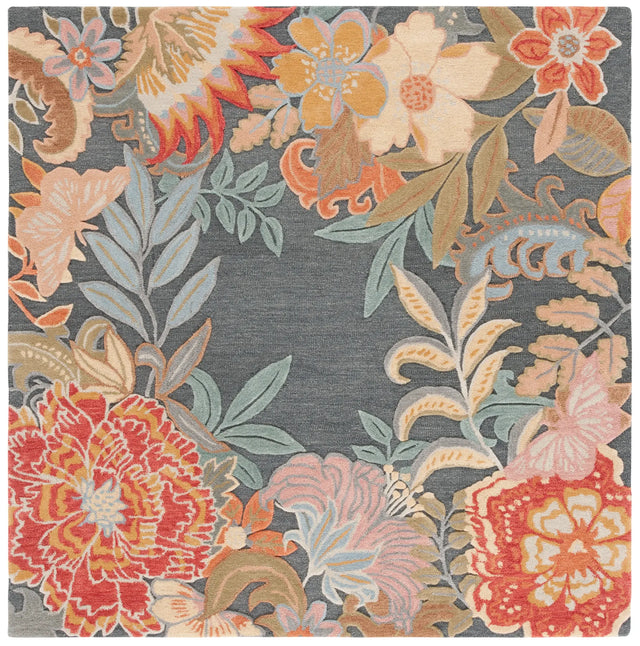 Safavieh Bellagio 6'-0" x 6'-0" Rug in Grey / Rust