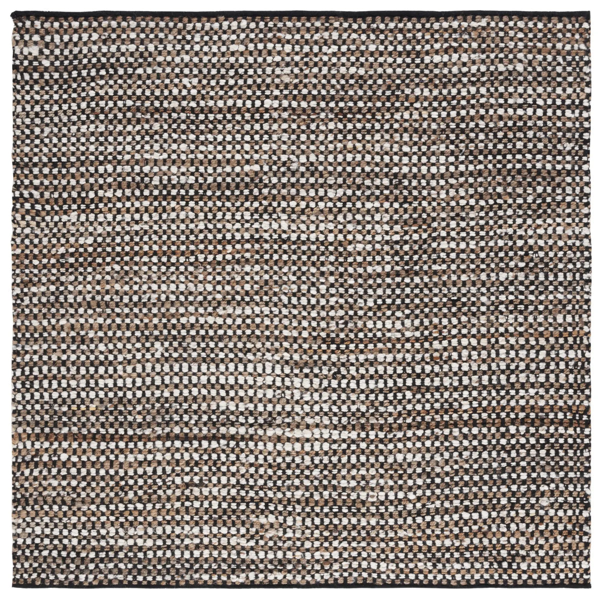 Safavieh Natura 6'-0" x 6'-0" Rug in Black / Ivory