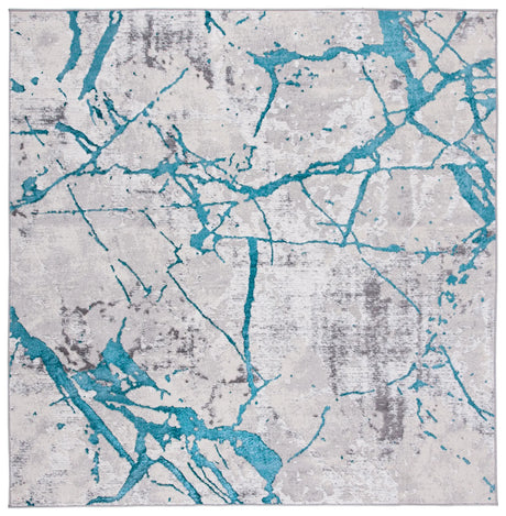 Safavieh Amelia 6'-7" x 6'-7" Rug in Grey / Aqua