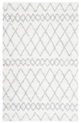 Safavieh Berber Shag 4'-0" x 6'-0" Rug in Ivory / Light Grey