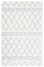 Safavieh Berber Shag 4'-0" x 6'-0" Rug in Ivory / Light Grey