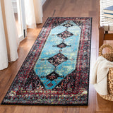 Safavieh Vintage Hamadan 2'-3" x 8'-0" Rug in Red / Light Blue