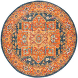Safavieh Evoke 5'-3" x 5'-3" Rug in Blue / Orange