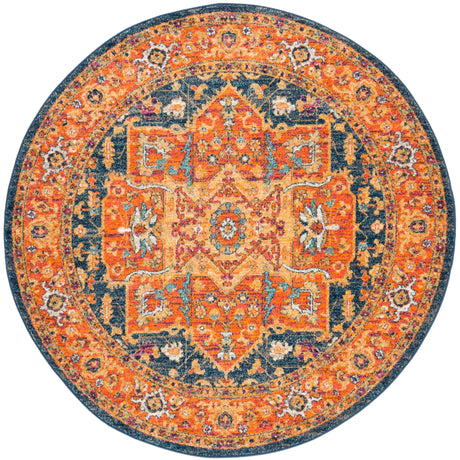 Safavieh Evoke 5'-3" x 5'-3" Rug in Blue / Orange