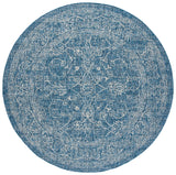 Safavieh Courtyard 6'-7" x 6'-7" Rug in Navy / Ivory