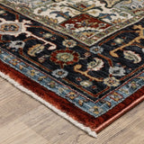 Oriental Weavers Sphinx ELIANA ELI11 Red Medallion Rugs - corner detail