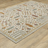 Oriental Weavers Sphinx Andorra 2449B Ivory/ Multi Rug - angle detail