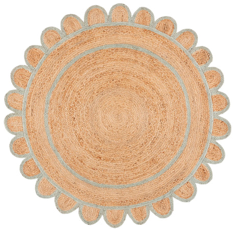 Safavieh Natural Fiber 6'-0" x 6'-0" Rug in Natural / Light Blue