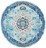 Safavieh Madison 5'-0" x 5'-0" Rug in Teal / Navy