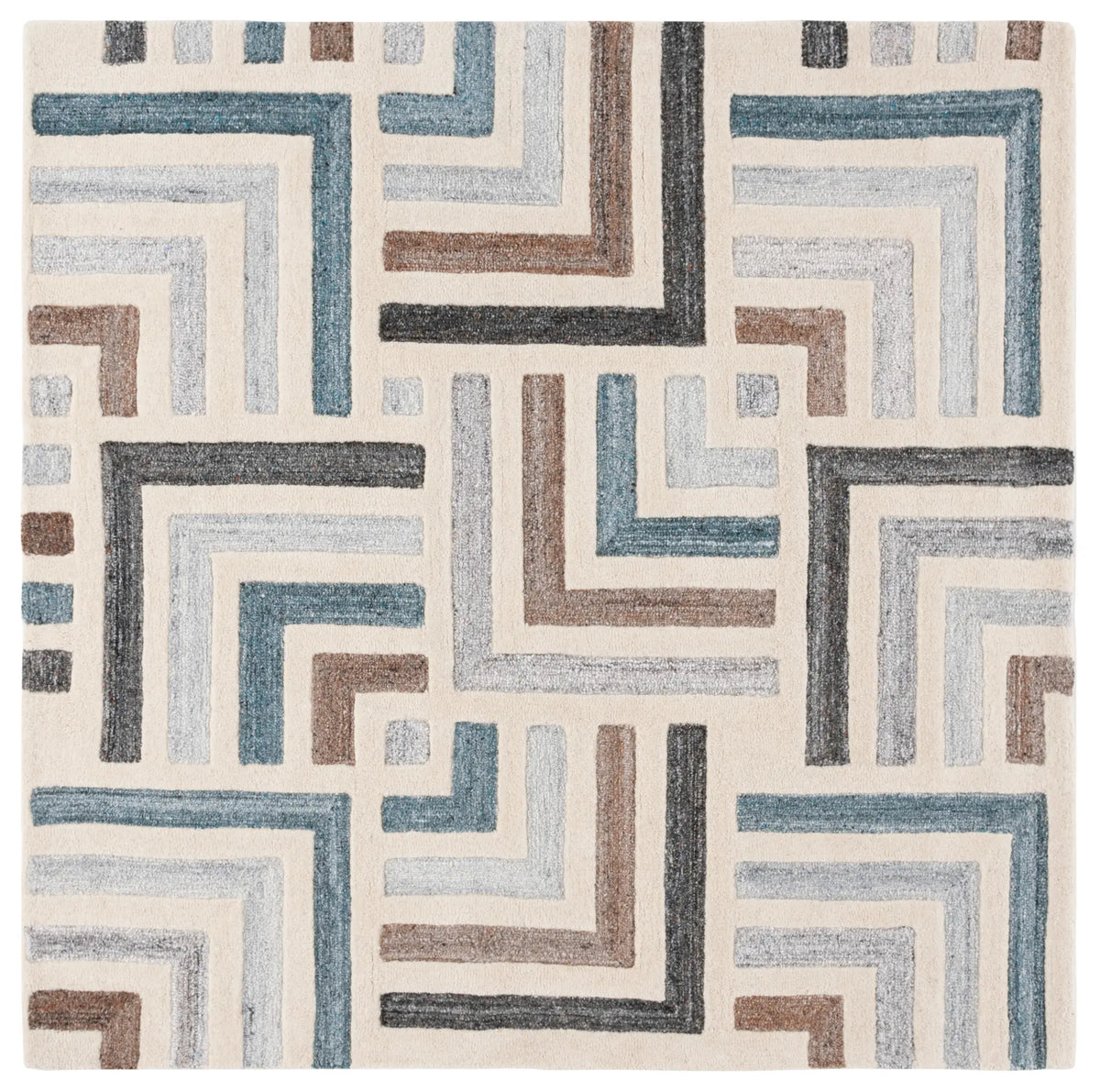 Safavieh Fifth Avenue 6'-0" x 6'-0" Rug in Ivory / Grey