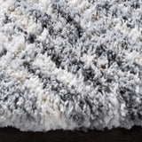 Safavieh Fontana Shag  800 6'-7" x 6'-7" Rug in Grey / Charcoal