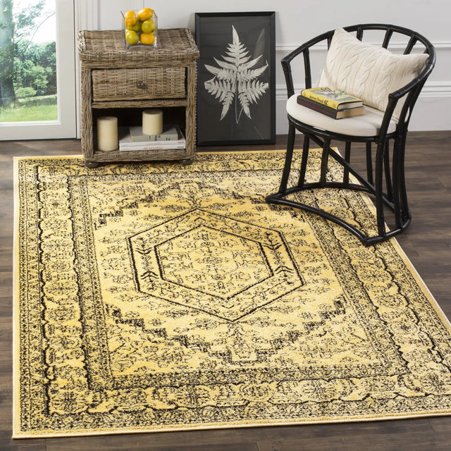 Safavieh Adirondack 4'-0" x 6'-0" Rug in Gold / Black