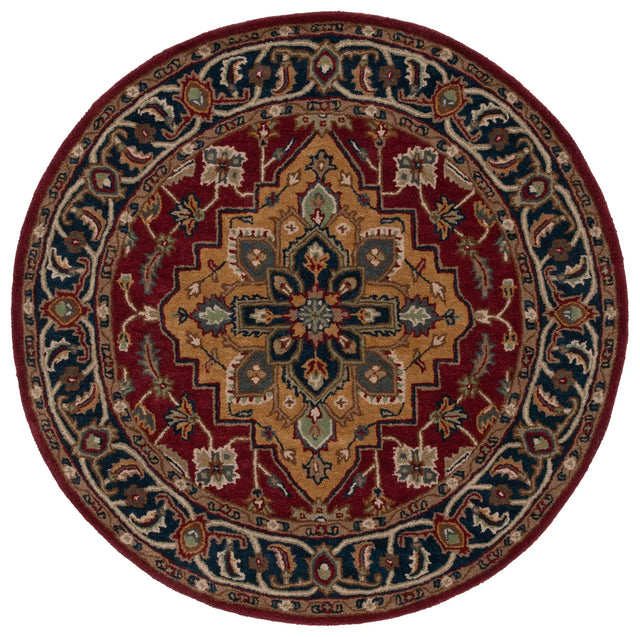 Safavieh Heritage 6'-0" x 6'-0" Rug in Red / Ivory