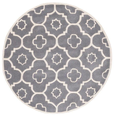 Safavieh Chatham 5'-0" x 5'-0" Rug in Dark Grey / Ivory