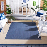 Safavieh Courtyard 10'-0" x 14'-0" Rug in Navy / Beige