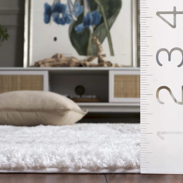Safavieh Glory Shag 4'-0" x 6'-0" Rug in Ivory / Beige
