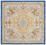 Safavieh Savonnerie 6'-0" x 6'-0" Rug in Blue / Ivory
