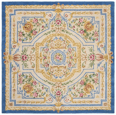 Safavieh Savonnerie 6'-0" x 6'-0" Rug in Blue / Ivory